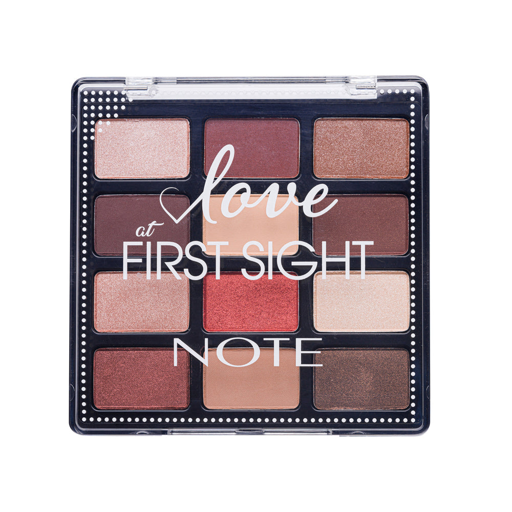 NOTE LOVE AT FIRST SIGHT EYESHADOW PALETTE - Halal Eyeshadow, Vegan Free Eyeshadow, Cruelty Free Eyeshadow, Paraben Free Eyeshadow, Pigmented, Matte, Metallic