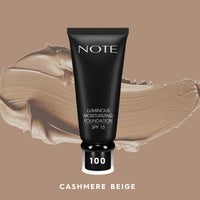 NOTE LUMINOUS MOISTURIZING FOUNDATION Halal Foundation, Vegan Foundation, Paraben Free Foundation, Cruelty Free Foundation,Moisturising Foundation, Natural, Dry Skin, SPF 15, Evens skin tone, Long Lasting