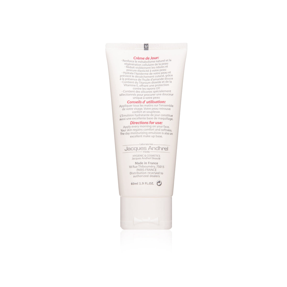 JACQUES ANDHREL - DAY CREAM - Note Cosmetics Singapore