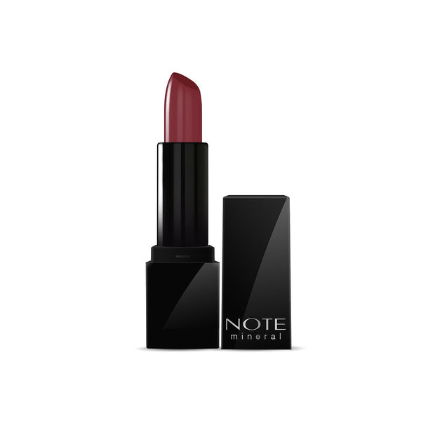 NOTE MINERAL SEMI MATTE LIPSTICK - 02 MAUVE PINK -Halal Lipstick, Cruelty Lipstick, Vegan Lipstick, Paraben Free Liptstick, Semi-Matte Lipstick, Pigmented, Hydrating, High Coverage