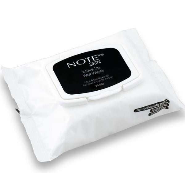 NOTE MAKE UP WET WIPES WITH CLIP - Paraben Free Makeup Wipes, Deep Cleanse, Vitamin E