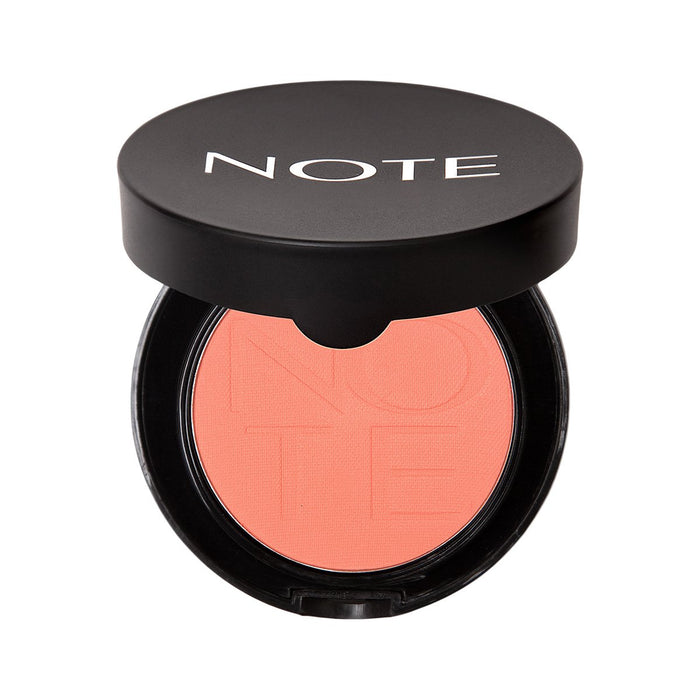NOTE LUMINOUS SILK COMPACT BLUSHER, Halal Blusher, Vegan Blusher, Paraben Free Blusher, Cruelty Free Blusher, Pigmented, Compact blush, All skin types, moisturising, Natural flush, Radiant, Soft, Peachy